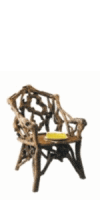rustikaler Sessel aus Wurzeln